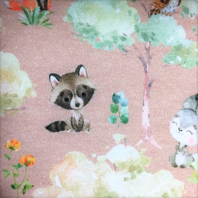 French Terry digital | Baby Waldtiere | Beige Sand